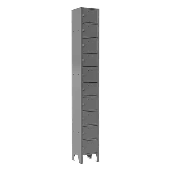 Cell Phone Locker, 9"x5-3/4", Steel, Gray