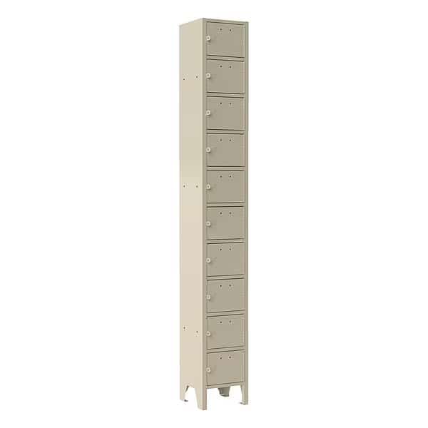 Cell Phone Locker, 9"x5-3/4", Steel, Tan