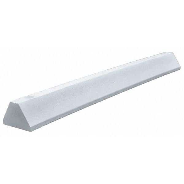 Parking Block, Stndr, 4 ft., White, Spikes