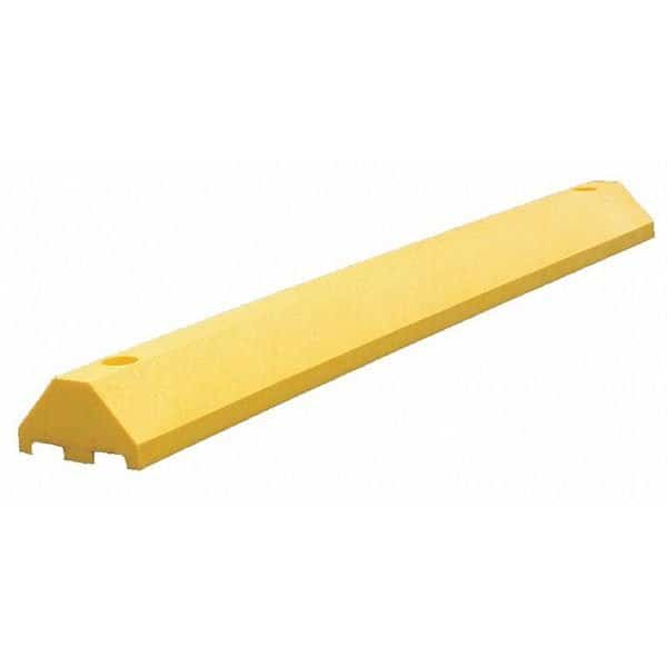 Parking Blocks, 3 in Height, 4 ft Length, Ultra Yellow