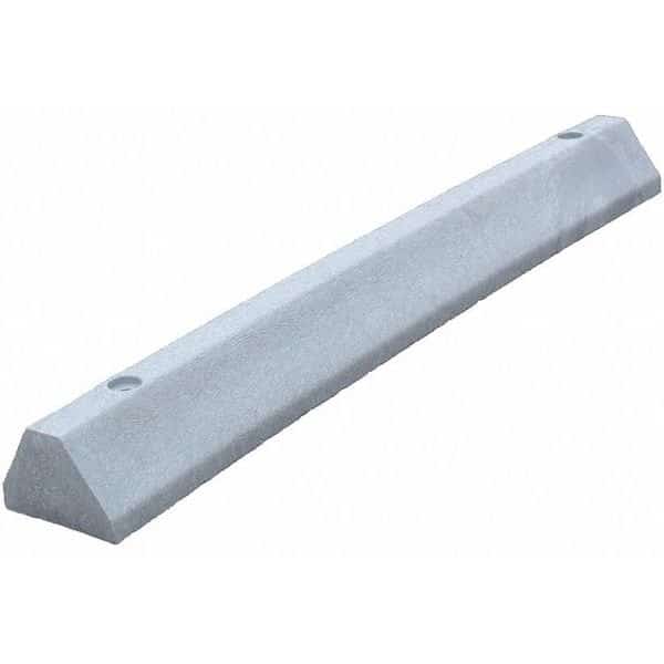 Parking Block, Deluxe, 4 ft., Gray, Spikes