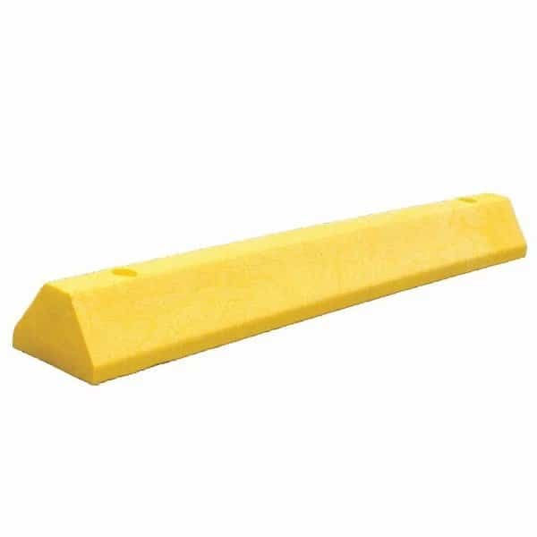 Parking Block,Deluxe,4 ft.,Yellow,Lags, Mfr#: D4PBY-LAGS, PLASTICS R UNIQUE