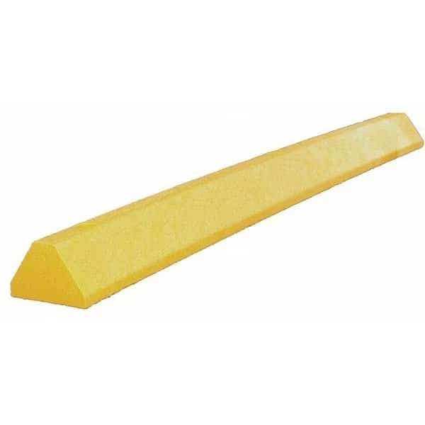 Parking Block, Deluxe, 6 ft., Yellow, Lags