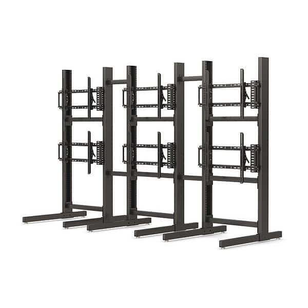 Six LED Monitor Floor Stand