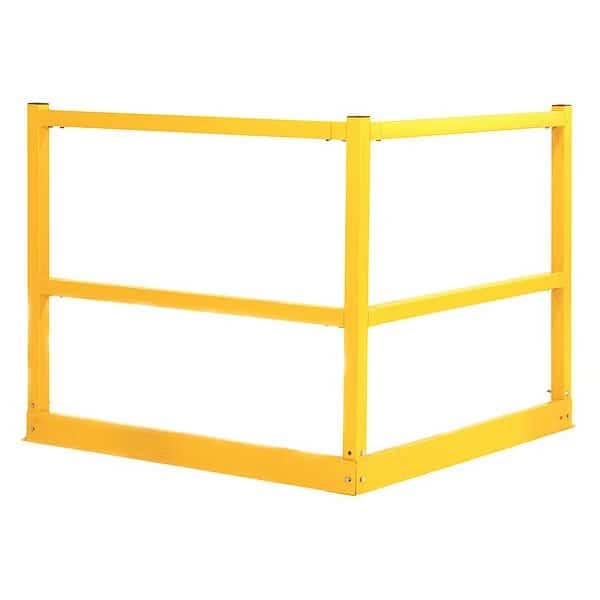 Handrail, 8 ft., 2" Long Kickplate, Yellow