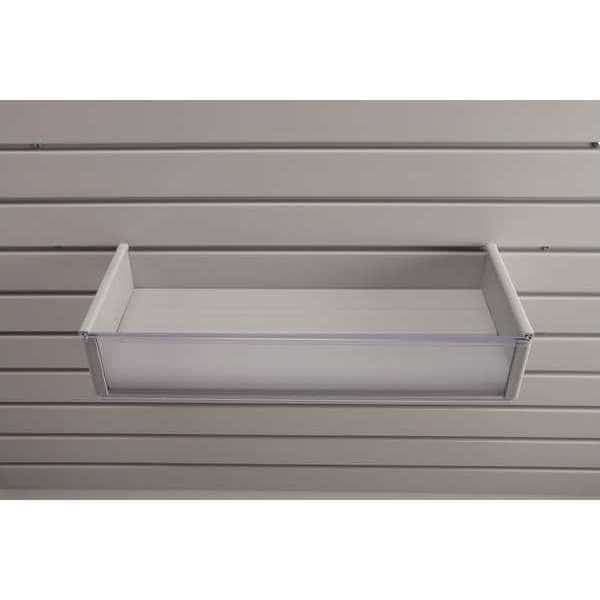 Basket, Plastic, 8 x 20 x 4", White