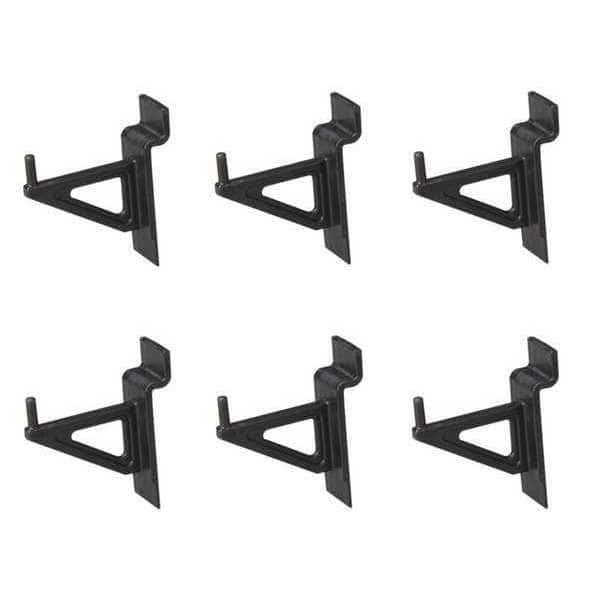 Hooks, Plastic, 2", Black, PK6