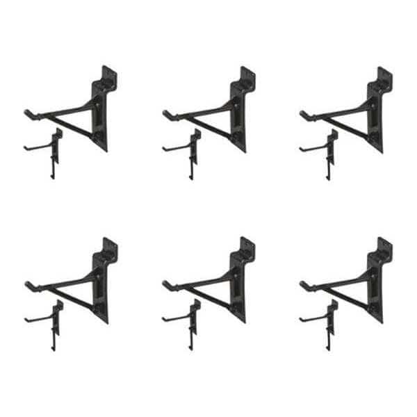 Hooks, Plastic, 3", Black, PK6