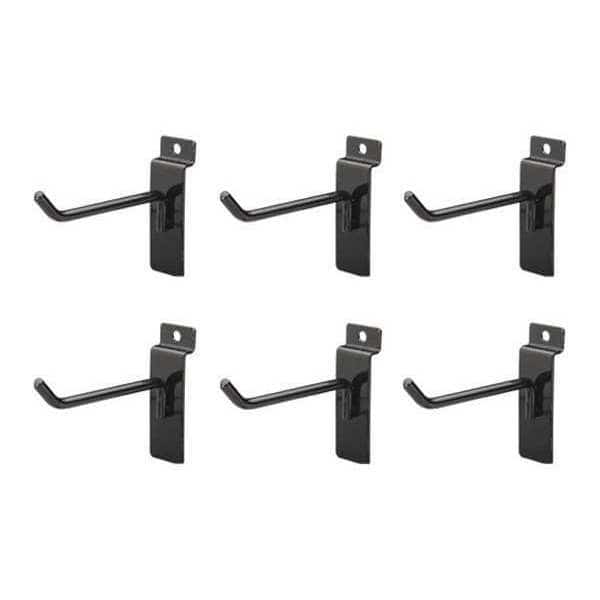 Hooks, Black, 4", 45 deg., PK6, EASY LIVING, Mfr# 01100679