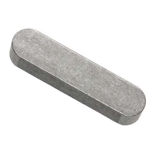 Oversized Machine Key, Round End, Steel, Plain, 50 mm L, 10 x 6 mm Sq
