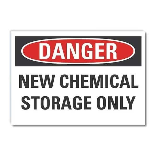 Danger Sign, 10 in H, 14 in W, Non-PVC Polymer, Horizontal Rectangle, English, LCU4-0490-ED_14x10