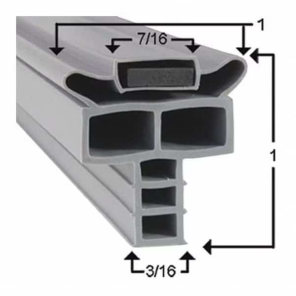 Refrigeration Door Gasket, 13.25"x22"