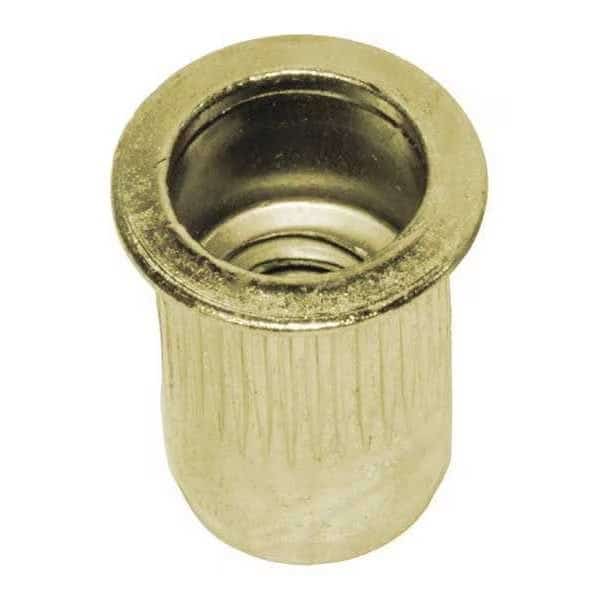 Rivet Nut, #8-32 Thread Size, 0.390 in Flange Dia., .420 in L, Steel