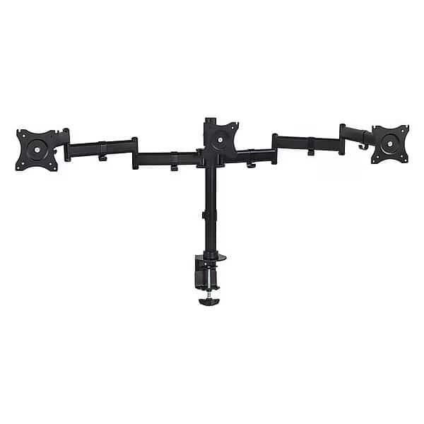 Triple Monitor Desk Mount for 13"-27" Monitors, MOUNT-IT, Mfr# MI-1753