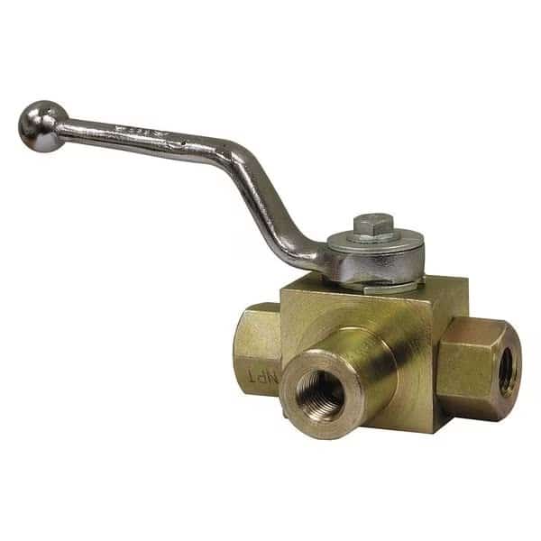 1 Inch NPTF 3-Port High Pressure Ball Valve