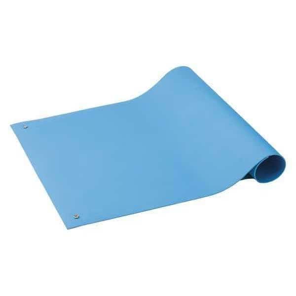 ESD Mat, 0.1" x 24" x 72", Light, Blue