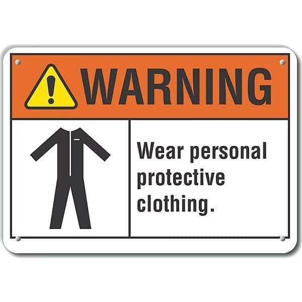 Decal, Reflective, Warning Wear, 14 x 10", Operating Temp. Range: -30 Degrees to 200 Degrees F
