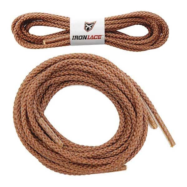 Unbreakable Round Bootlaces - Indestructible, Waterproof & Fire Resistant Brown Shoe Laces  72"