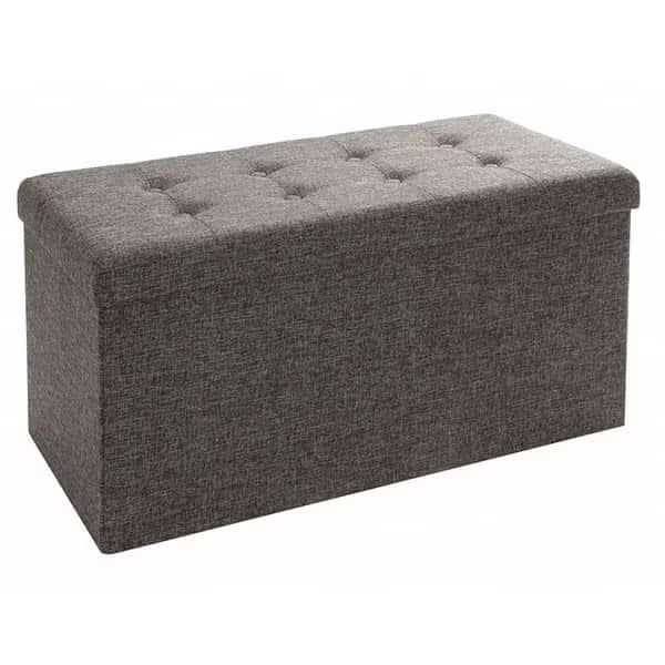 Storage Bench Ottoman, Foldable, Charcoal, Seville Classics, Mfr#: WEB284