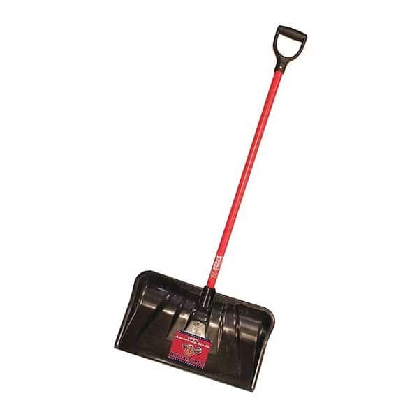 22" Poly Snow Shovel with 43" Fiberglass Handle
