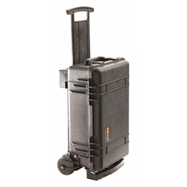 Black Rolling Case, 23.55"L x 14.36"W x 10.62"D, Material: Polypropylene