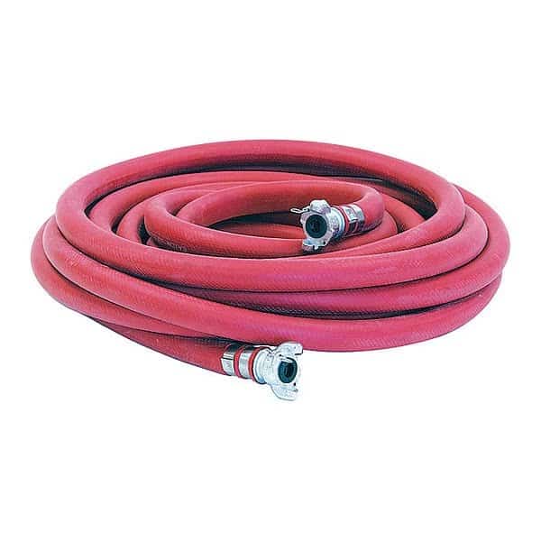 1" x 50 ft Coupled Standard Air Hose Red