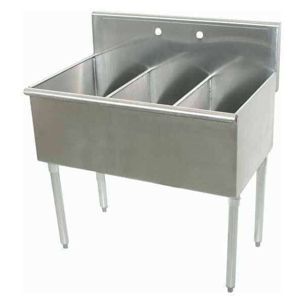 24-1/2" W x 54" L x 41" H, 16 ga. 304 Stainless Steel