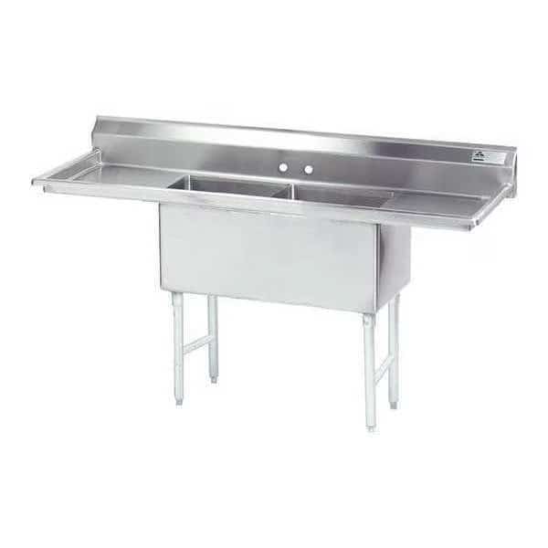 30" W x 84" L x 43" H, 14 ga. 304 Stainless Steel, ADVANCE TABCO, Mfr# FS-2-2424-18RL