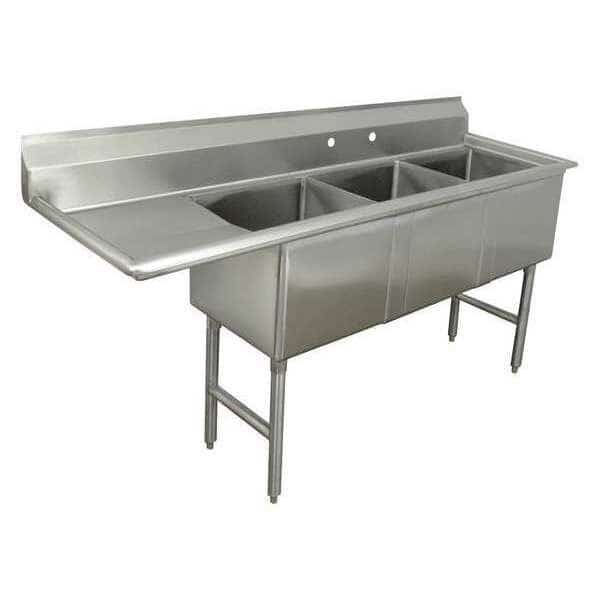 26" W x 68-1/2" L x 43" H, 16 ga. 304 Stainless Steel