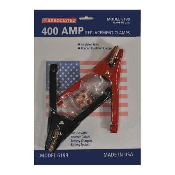 Booster Cable Replacement Clamps,400A, Mfr#: 6199, ASSOCIATED EQUIP