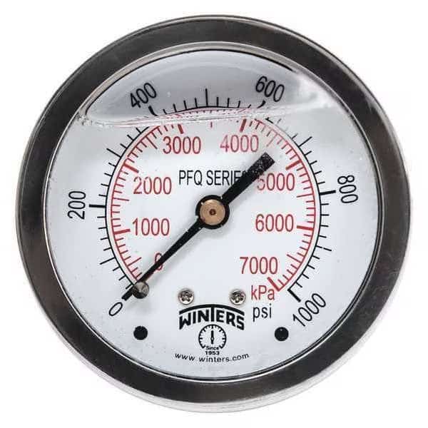 2 1/2 in Dial, 1/4 in NPT Center Back Location, AISI 304 Stainless Steel Case Material