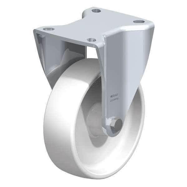 Rigid Plate Cstr, White Nylon, 5", 660 lb.