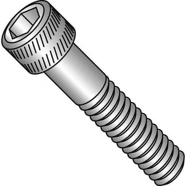 #10-32 Socket Head Cap Screw, Socket, Plain Stainless Steel, 3/8 in Length, 100 PK