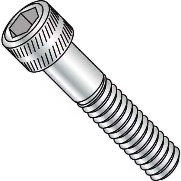#6-32 Socket Head Cap Screw, Socket, Zinc Plated Alloy Steel, 3/4 in Length, 100 PK