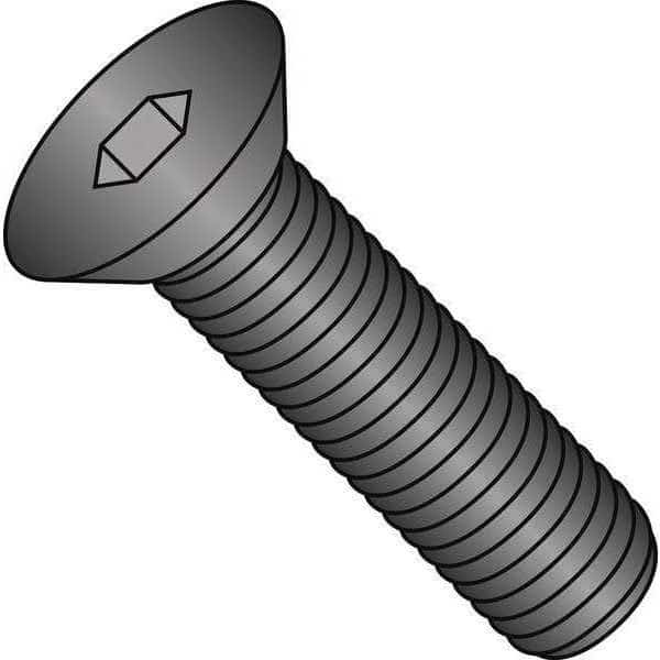 #10-32 Socket Head Cap Screw, Flat, Black Oxide Alloy Steel, 3/4 in Length, 100 PK