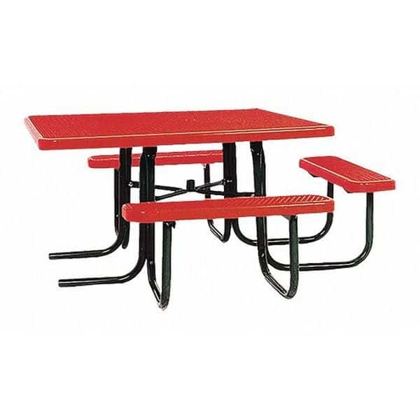 Park ADA Square Table, 46"x55", Red, ULTRASITE, Mfr# 358H-V-RED