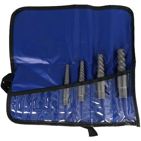Screw Extractor 4pc Set 800 Chicago-Latrobe No 5, No 5-1/4, No 6, No 6-3/8, No 7, & No 7-1/2