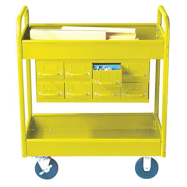Stock Cart, 2 Shelves, 8 Drawers 500lb, 8, YL