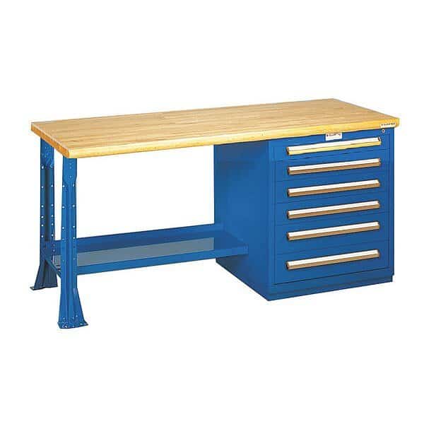 Drawer Bench,Modular,30" x 6ft. x 34",BL, Mfr#: 2586-6W-BL, EQUIPTO