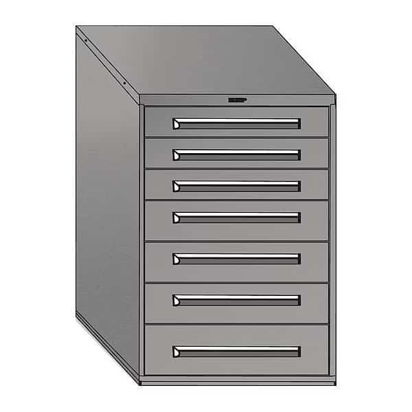 Mod Drawer Cabinet W/ Divider, 30", GY