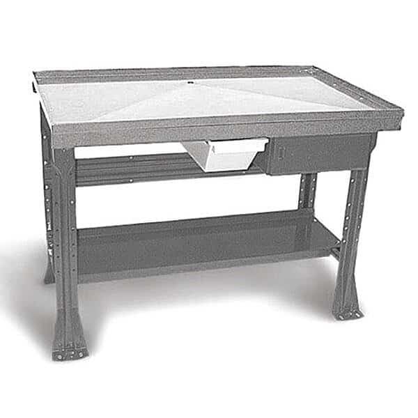 Tear Down Bench SS top 30"Dx60"Wx34"H, GY