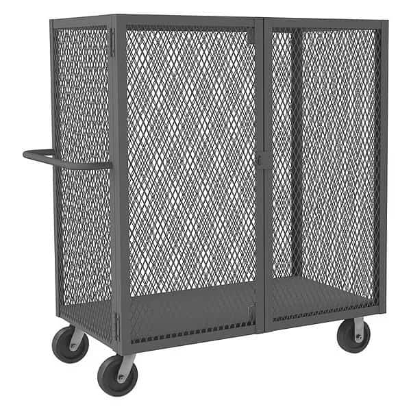 Cage Truck W/6"x2" Phenolic Casters, lo, 2000 lb Capacity, 26" W x 66-1/2" L x 56-7/16" H