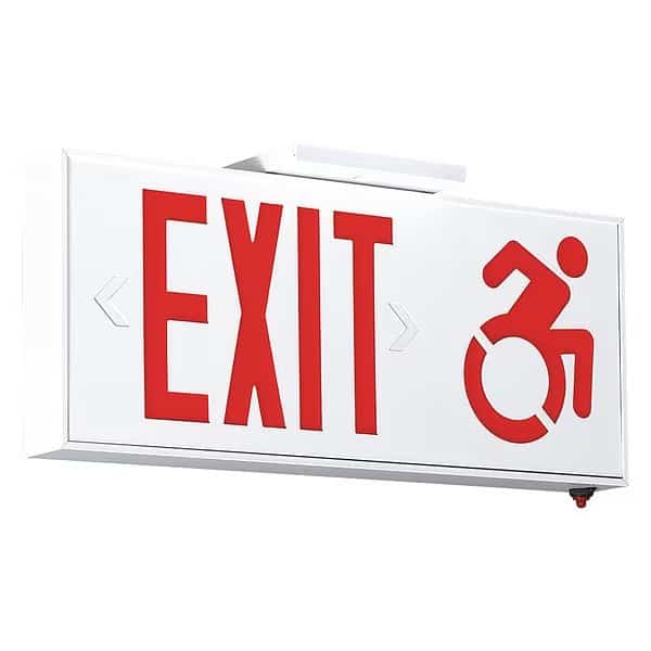 LED Exit Sign AC-Only with Dynamic Accessibility Symbol, 120/277v
