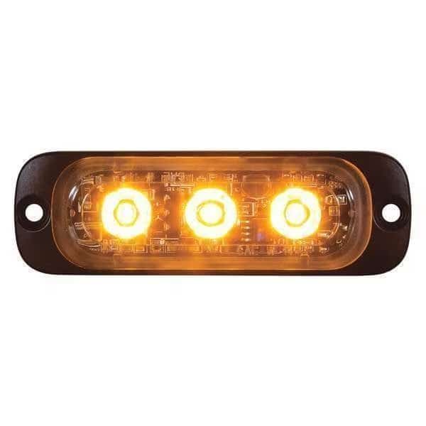 Strobe Light, Thin, Horizontal, Ambr, 3.375, BUYERS PRODUCTS, Mfr# 8892300