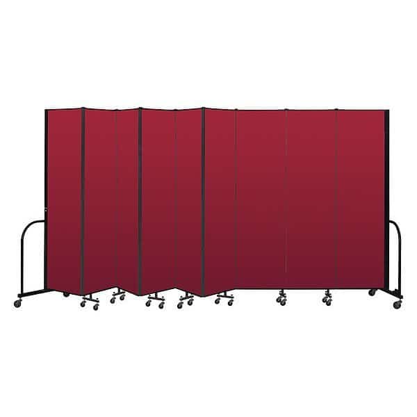 Portable Room Divider, 9 Panel, 7 ft. 4"H, SCREENFLEX, Mfr# CFSL749-DR