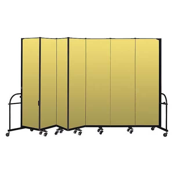 Heavy Duty Room Divider,7 Panel,7 ft. 4", Mfr#: HFSL747-DY, SCREENFLEX
