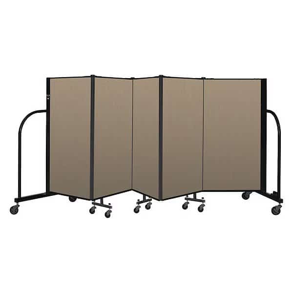 Portable Room Divider, 5 Panel, 4 ft. H