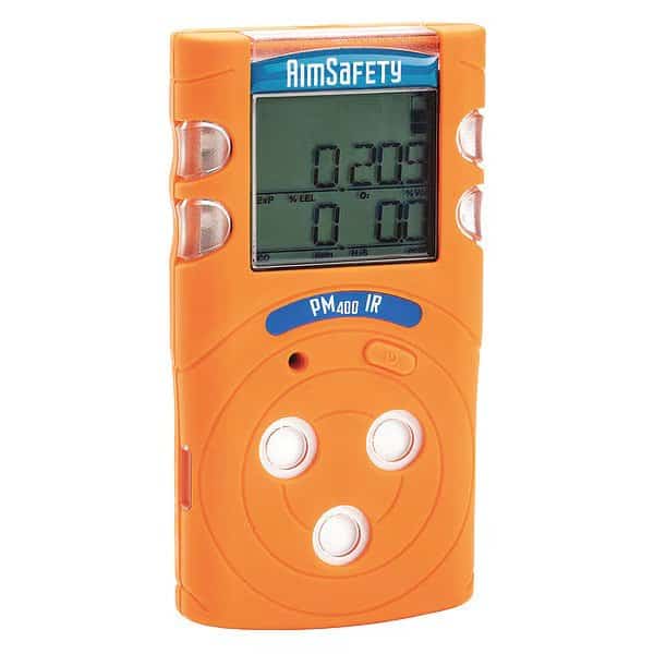 PM400 Multi-Gas Detector, IP67, Audible, Vibrating, Visual, LCD, 2 yr Battery Life