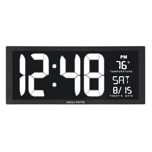 Clock,Large,Digital,Indoor Temperatur, Mfr#: 75159M, ACURITE