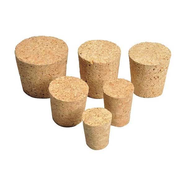 Solid Cork Stoppers, No. 2 100 P, PK100, UNITED SCIENTIFIC, Mfr# CST2
